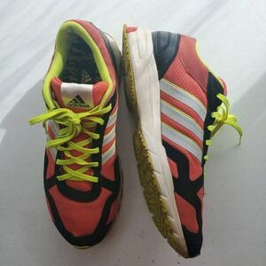 adidas marathon b.5 lace-up sports shoes for men size 10 orange/florescent green